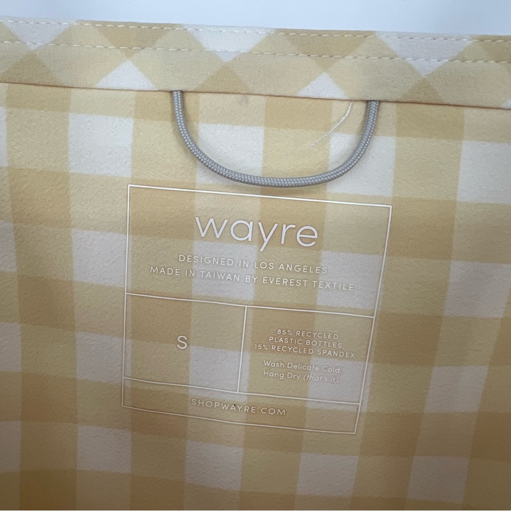 Wayre Sevilla Sleeveless Shift Dress Sz S Lemon Plaid — image 8 of 8